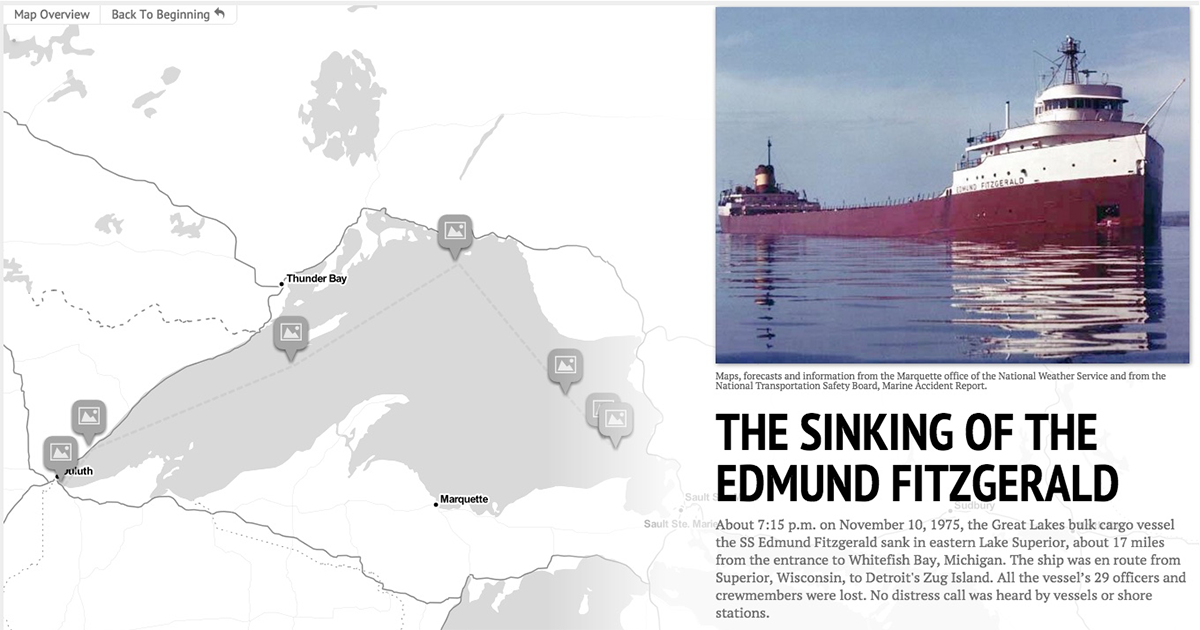 The Sinking Of The Edmund Fitzgerald A Detroit News Storymap